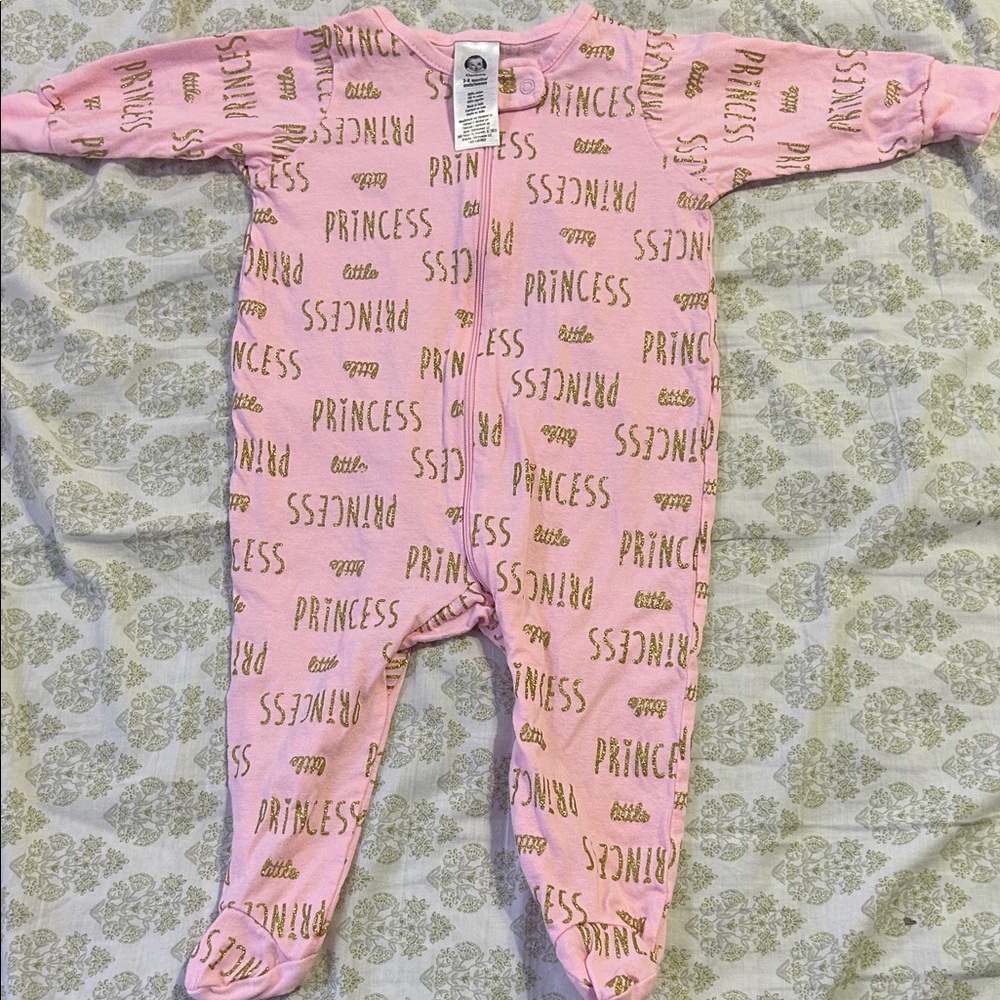 Gerber Pink Princess Print Footie